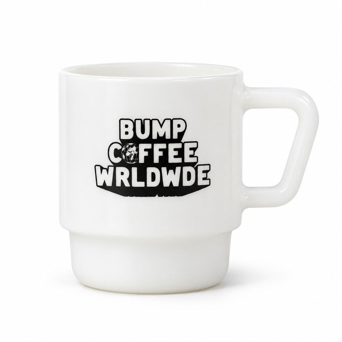 WRLDWDE Milk Glass Mug