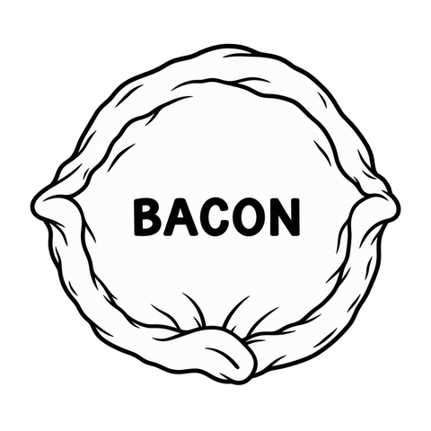 Bacon empanada, hand-folded