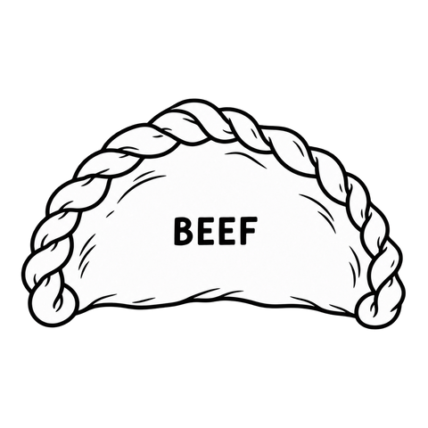 Beef empanada, hand-folded