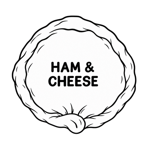 Ham & Cheese empanada, hand-folded