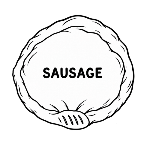 Sausage empanada, hand-folded